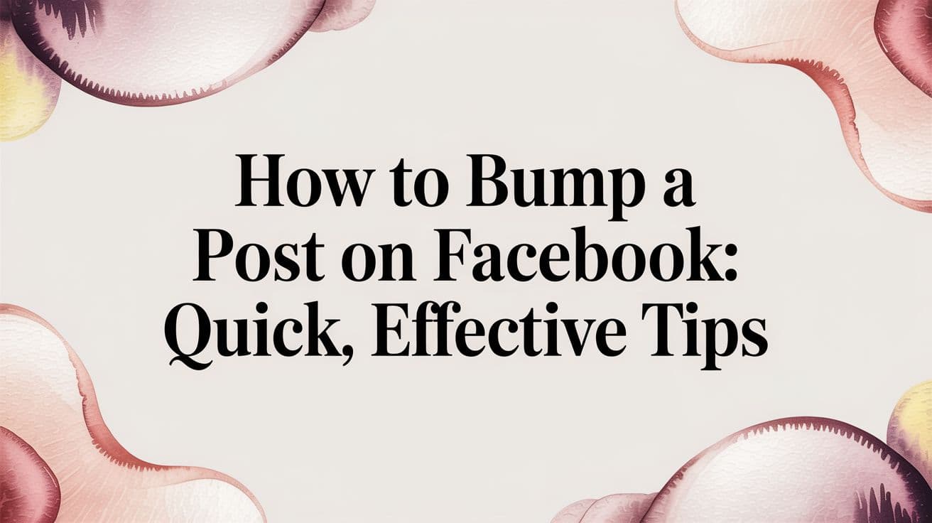 Featured image for How to Bump a Post on Facebook: Quick, Effective Tips