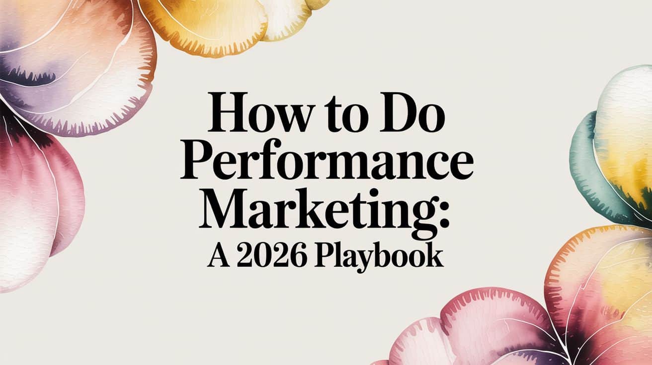 Featured image for How to Do Performance Marketing: A 2026 Playbook