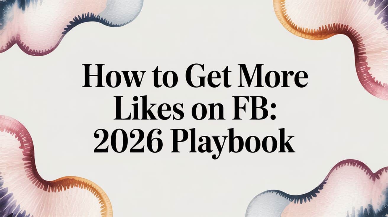 Featured image for How to Get More Likes on FB: 2026 Playbook