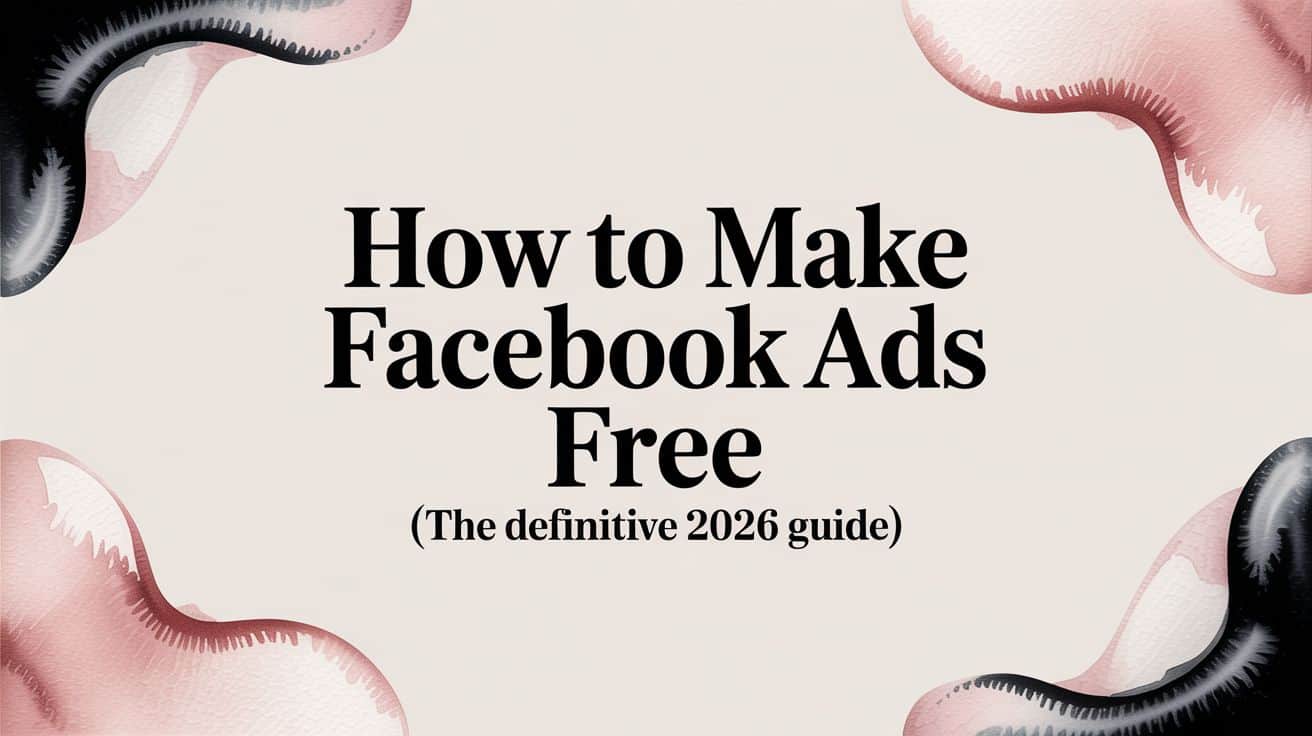 Featured image for How to Make Facebook Ads Free (The Definitive 2026 Guide)