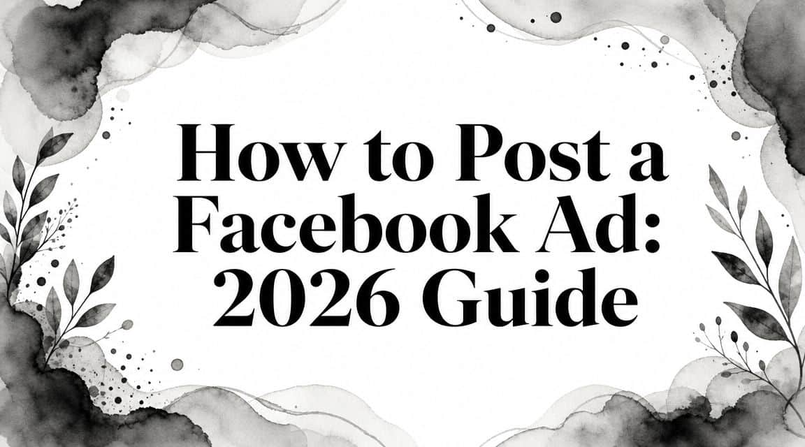 Featured image for How to Post a Facebook Ad: 2026 Guide