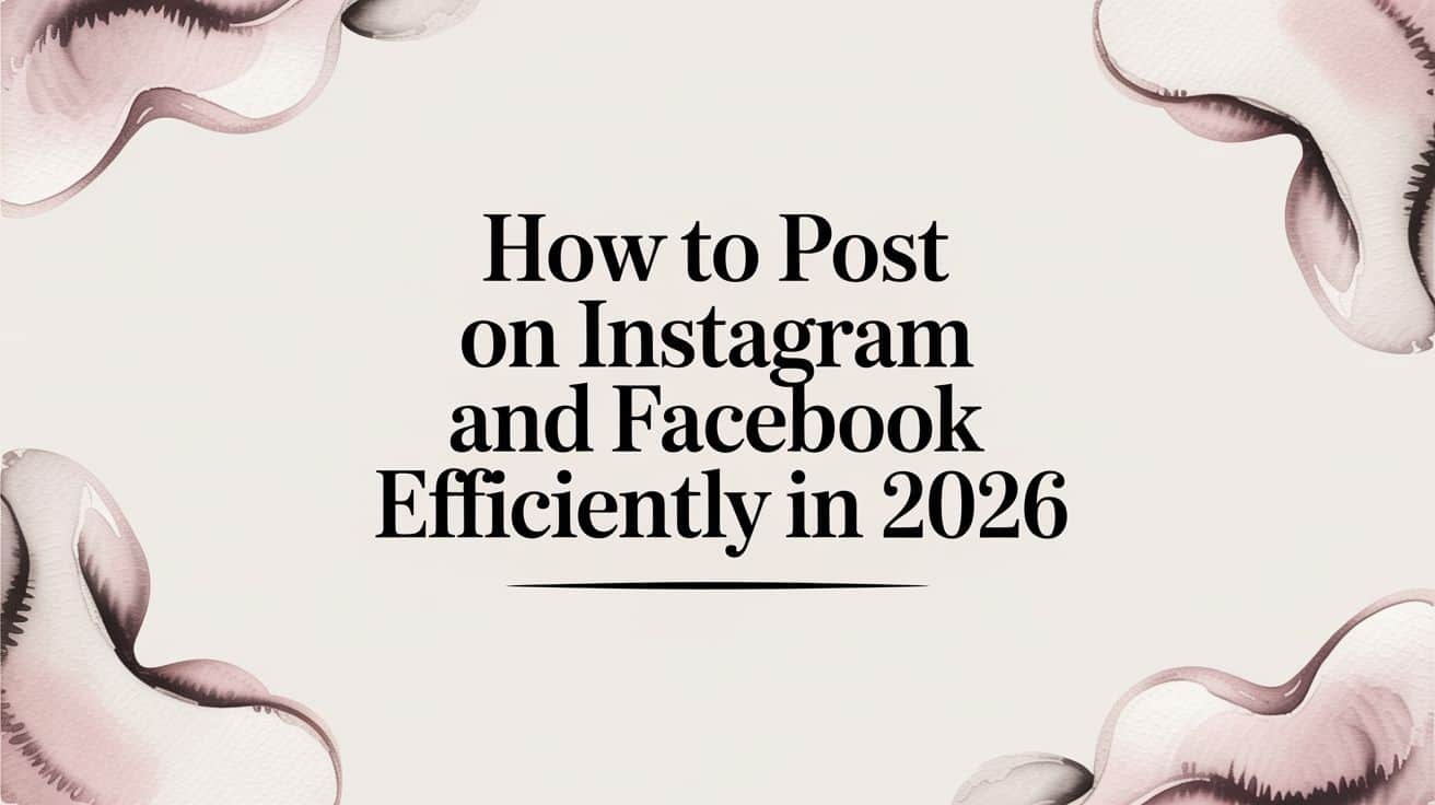 Featured image for How to Post on Instagram and Facebook Efficiently in 2026