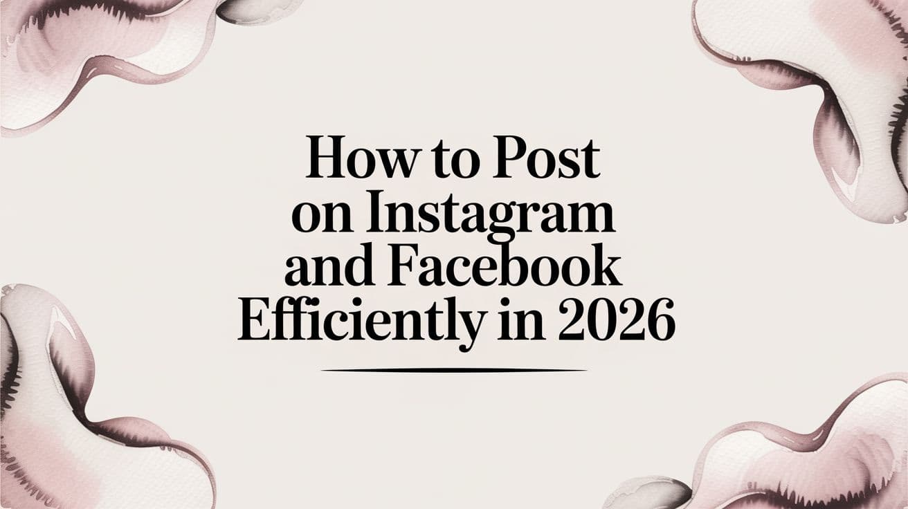Featured image for How to Post on Instagram and Facebook Efficiently in 2026