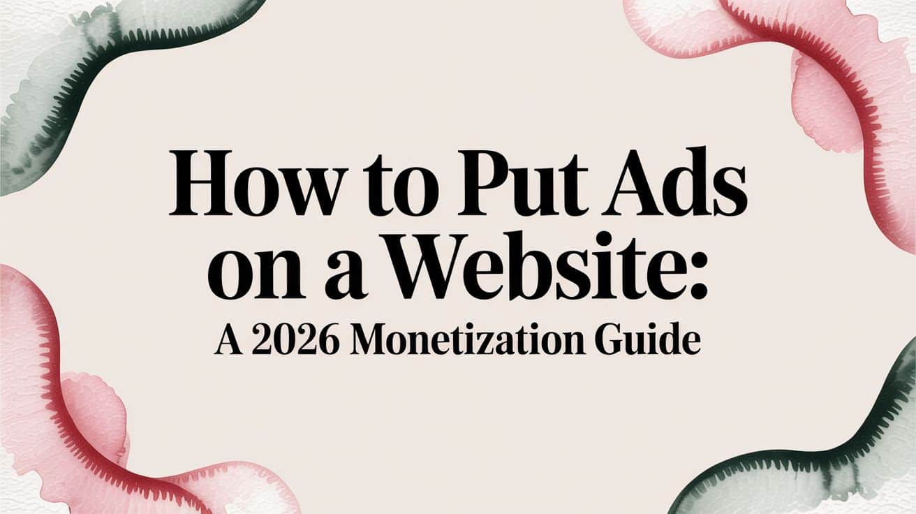 Featured image for How to Put Ads on a Website: A 2026 Monetization Guide