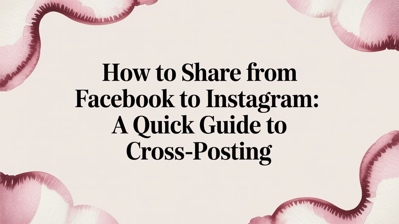 Featured image for How to share from facebook to instagram: A Quick Guide to Cross-Posting