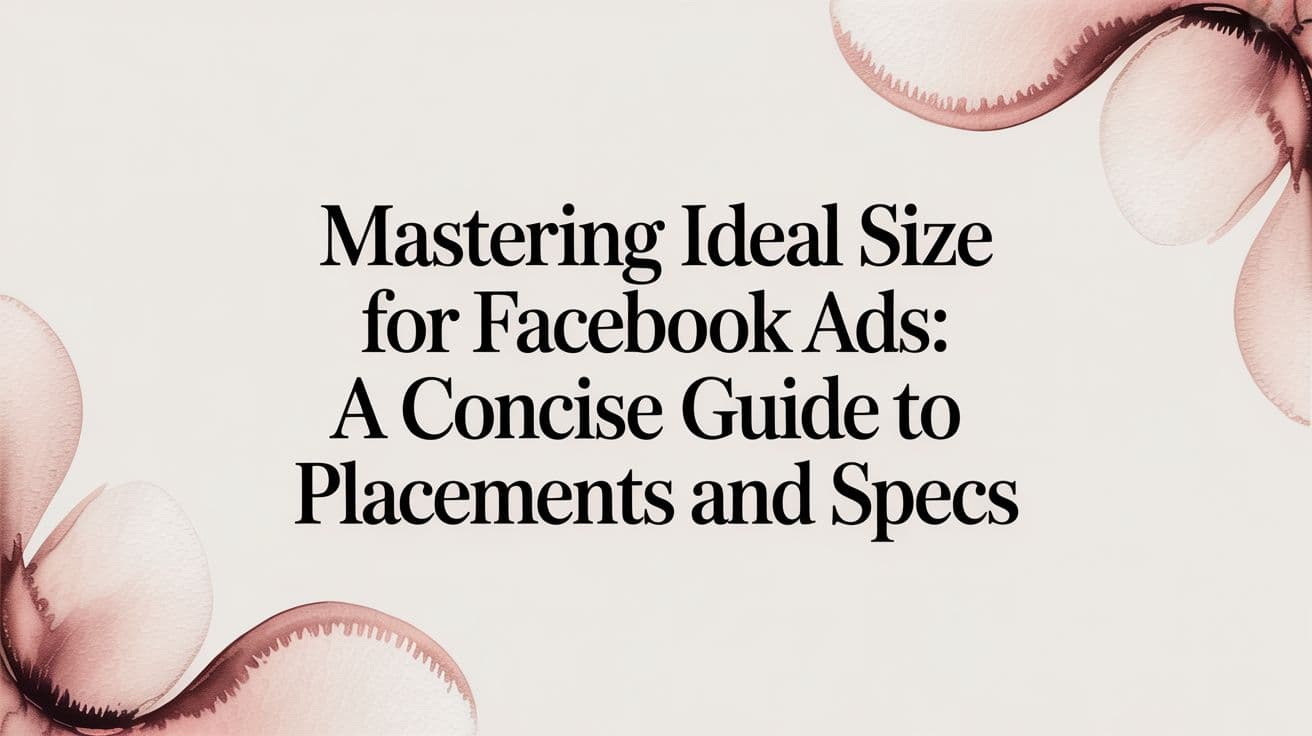 Featured image for Mastering ideal size for facebook ads: A concise guide to placements and specs