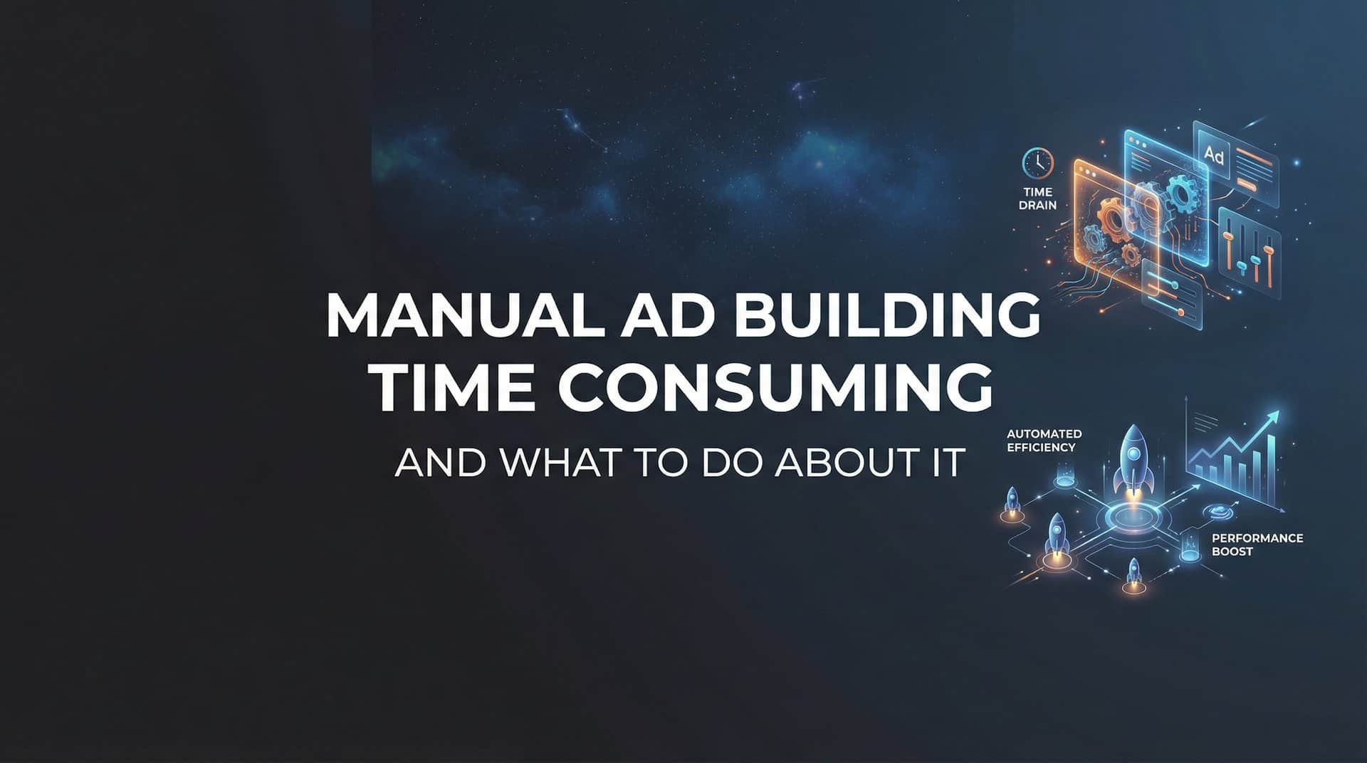 Featured image for Why Manual Ad Building Is Time Consuming (And What To Do About It)