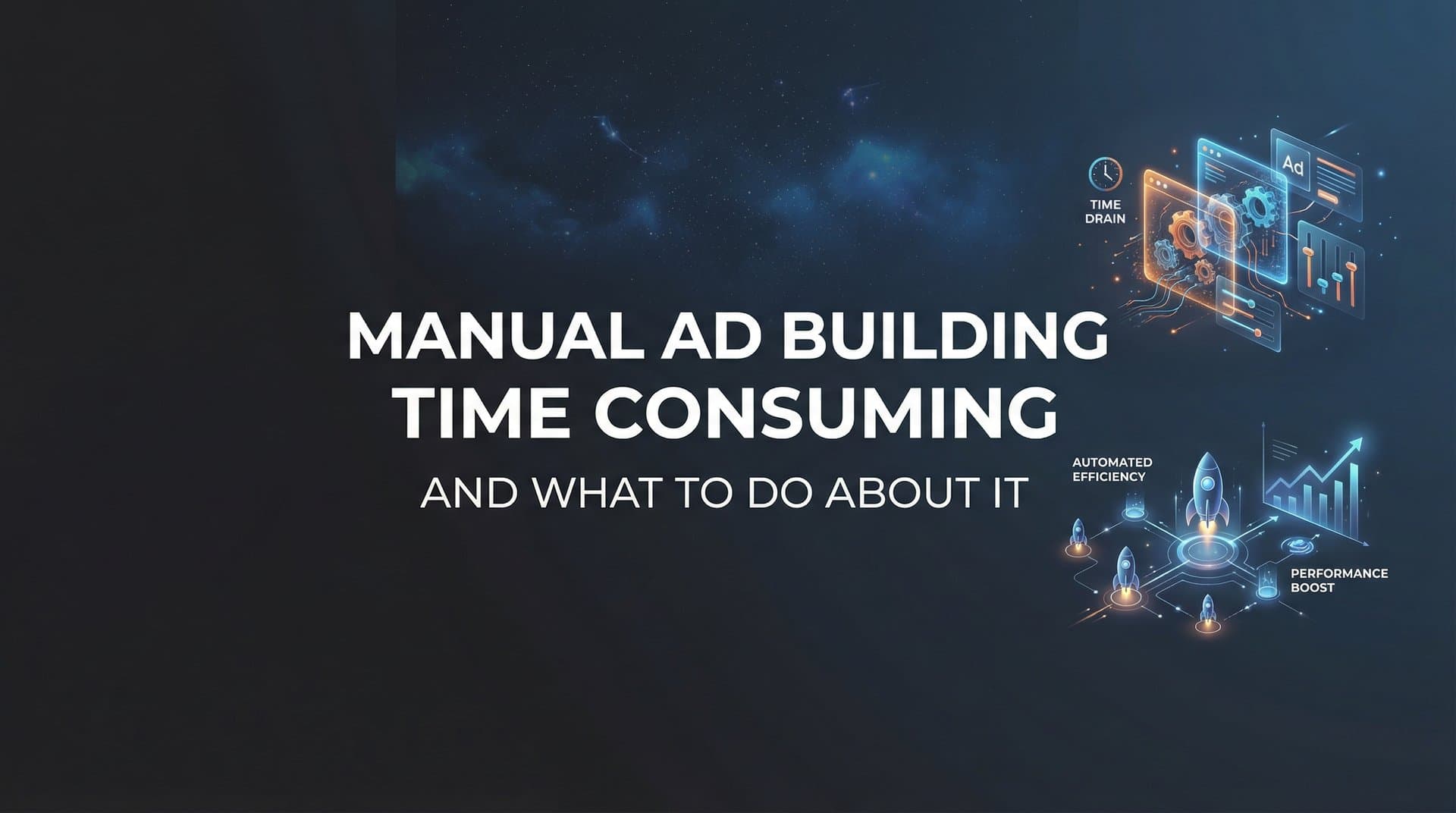 Featured image for Why Manual Ad Building Is Time Consuming (And What To Do About It)