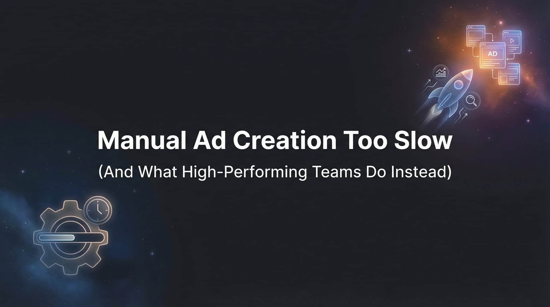 Featured image for Why Manual Ad Creation Is Too Slow (And What High-Performing Teams Do Instead)