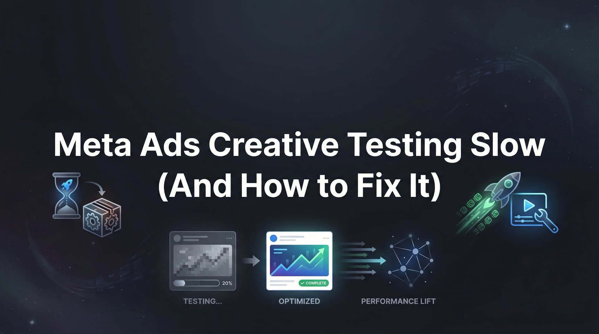 Featured image for Why Meta Ads Creative Testing Is So Slow (And How to Fix It)