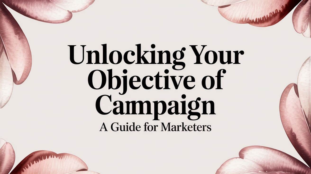 Featured image for Unlocking Your Objective of Campaign A Guide for Marketers