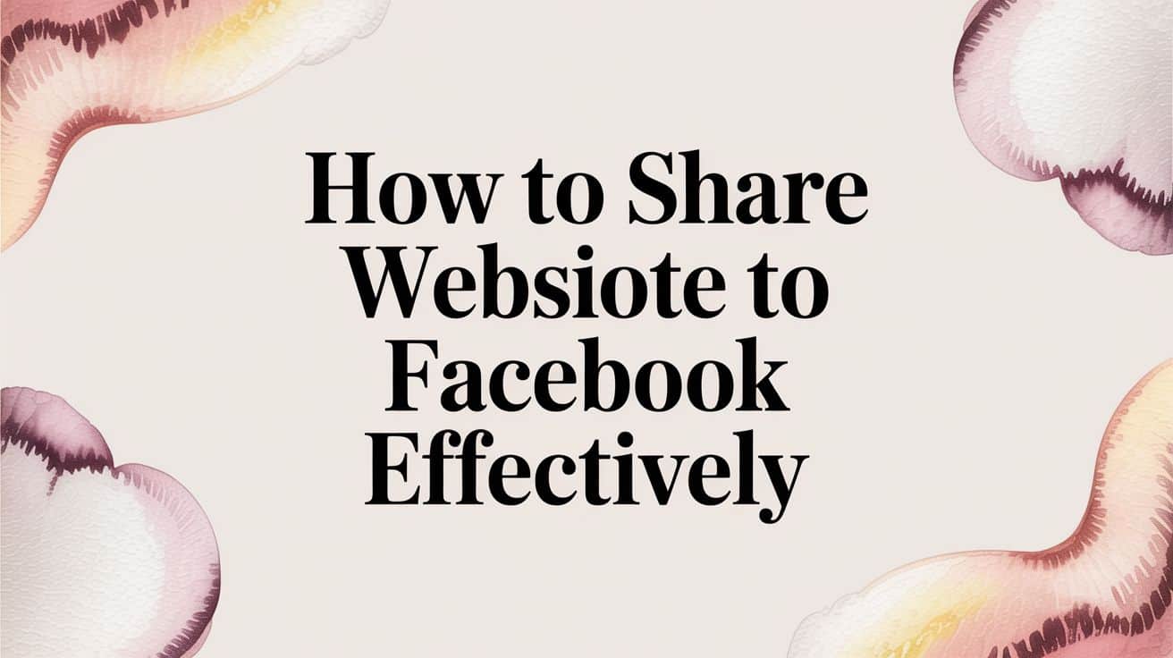 Featured image for How to Share Website to Facebook Effectively