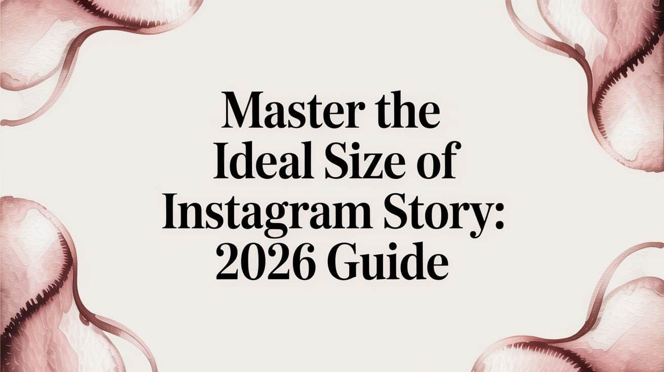 Featured image for Master the Ideal Size of Instagram Story: 2026 Guide