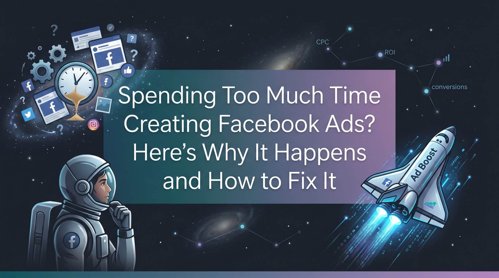 Featured image for Spending Too Much Time Creating Facebook Ads? Here's Why It Happens and How to Fix It