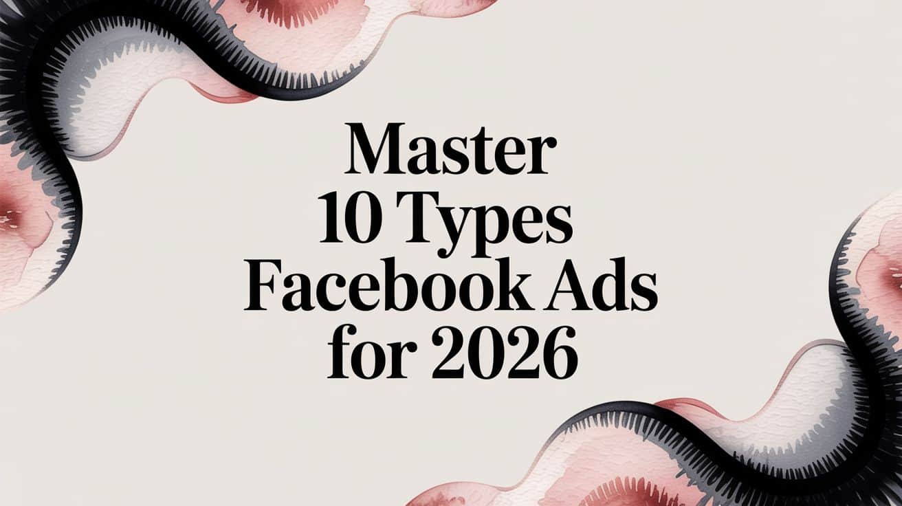 Featured image for Master 10 types facebook ads for 2026