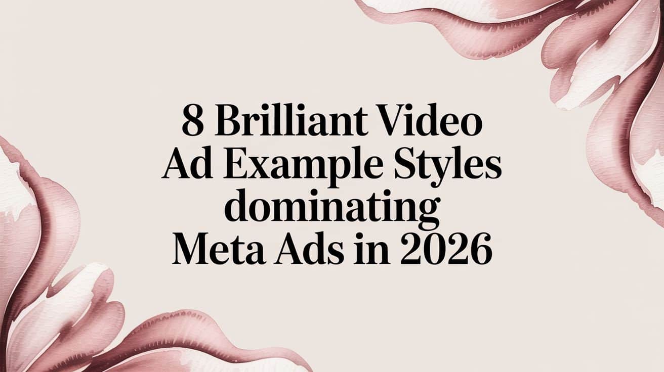 Featured image for 8 Brilliant Video Ad Example Styles Dominating Meta Ads in 2026