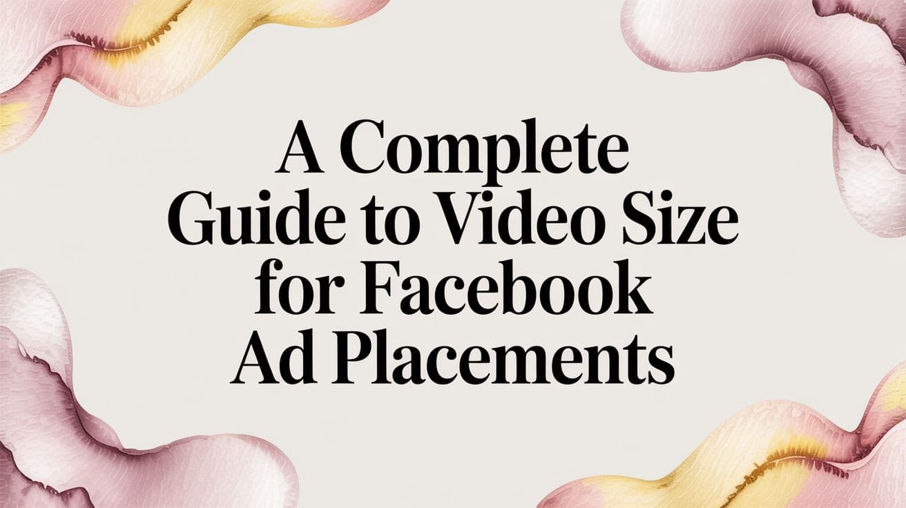 Featured image for A Complete Guide to Video Size for Facebook Ad Placements
