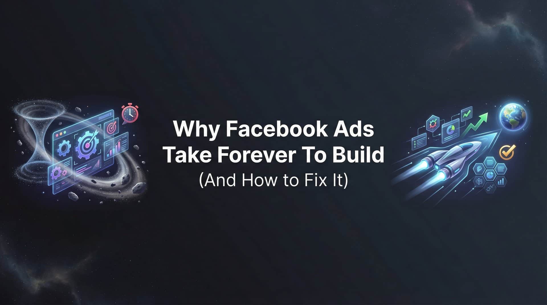 Featured image for Why Facebook Ads Take Forever to Build (And How to Fix It)