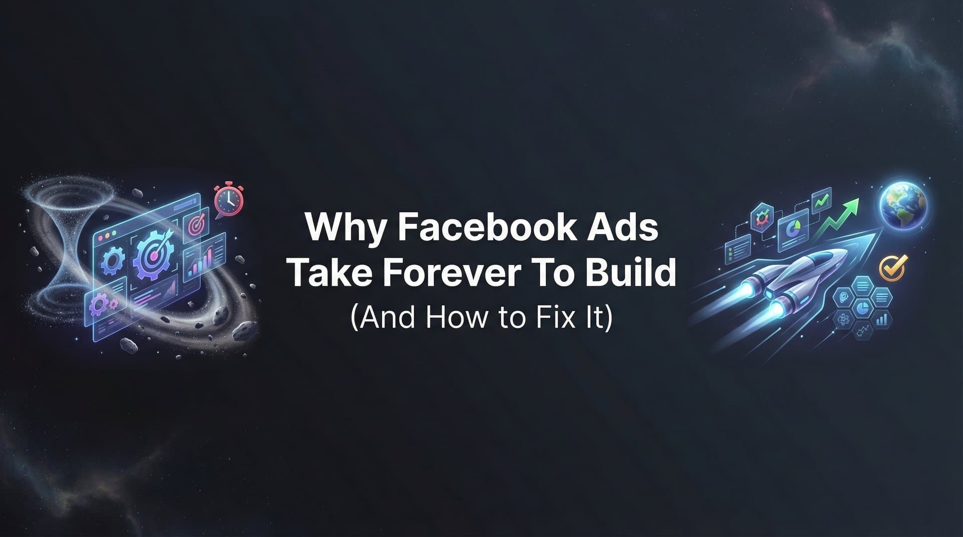 Featured image for Why Facebook Ads Take Forever to Build (And How to Fix It)