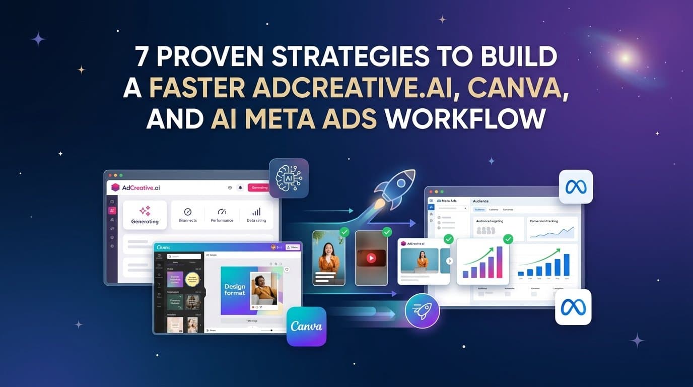 Featured image for: 7 Proven Strategies to Build a Faster AdCreative.ai, Canva, and AI Meta Ads Workflow