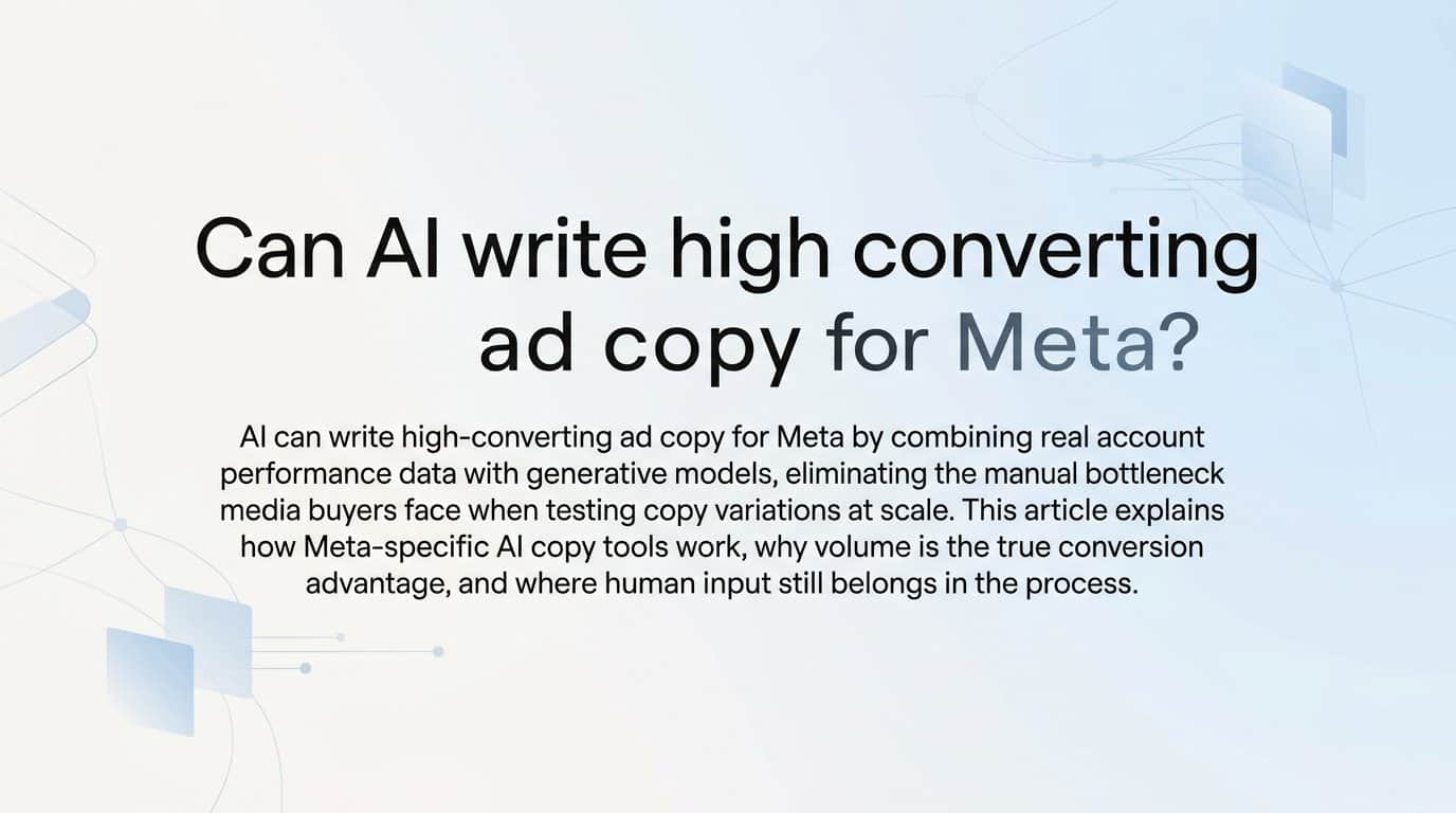 Can ai write high converting ad copy for meta?
