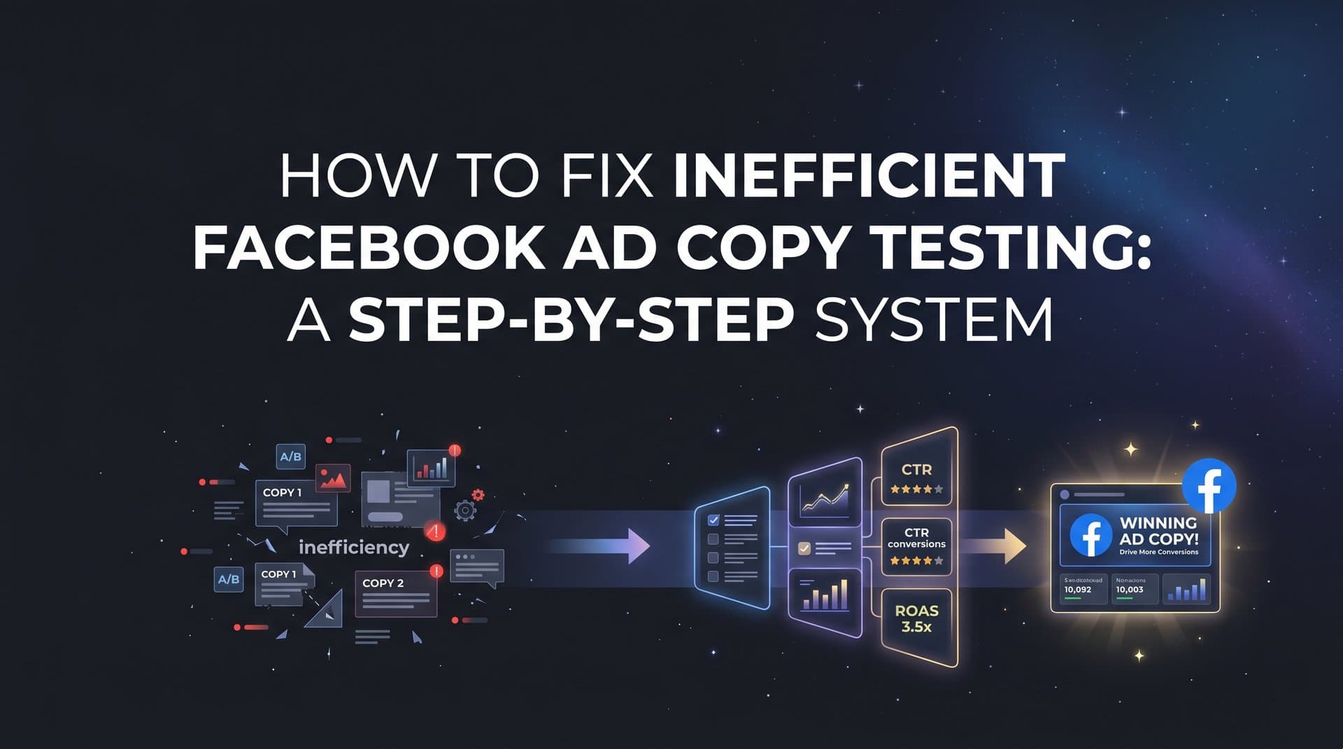 Featured image for: How to Fix Inefficient Facebook Ad Copy Testing: A Step-by-Step System