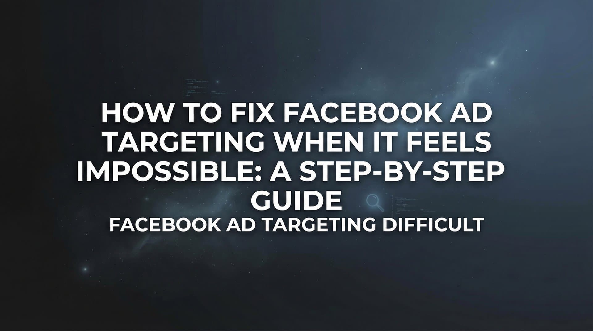 Featured image for: How to Fix Facebook Ad Targeting When It Feels Impossible: A Step-by-Step Guide