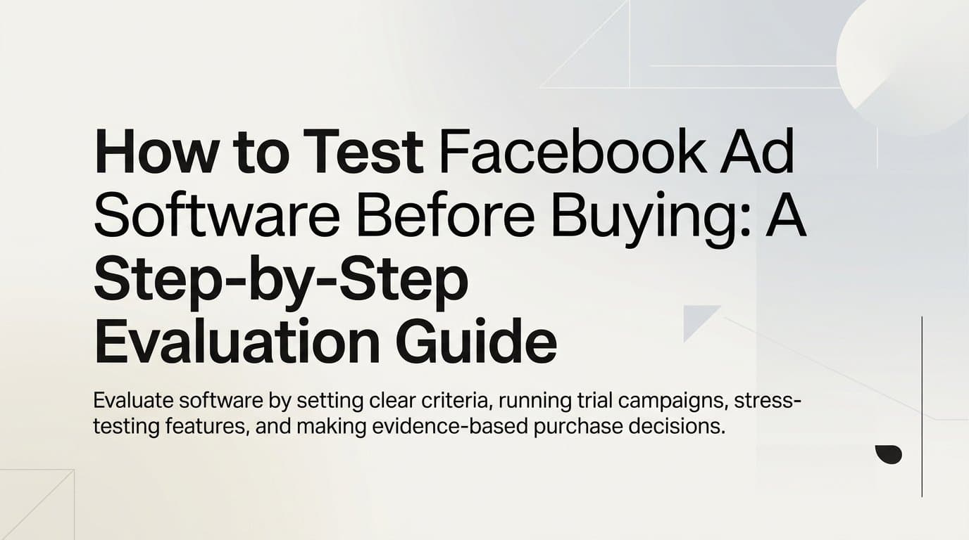 Featured image for: How to Test Facebook Ad Software Before Buying: A Step-by-Step Evaluation Guide