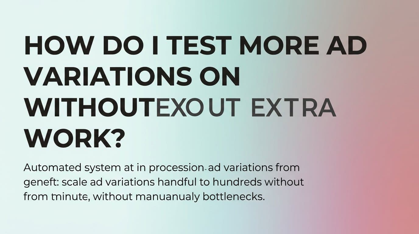 Featured image for: How do I test more ad variations on facebook without extra work?