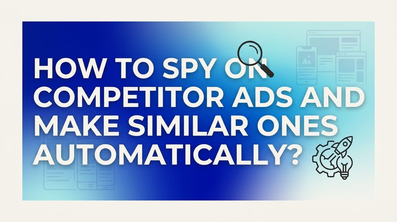 Featured image for: How to spy on competitor ads and make similar ones automatically?