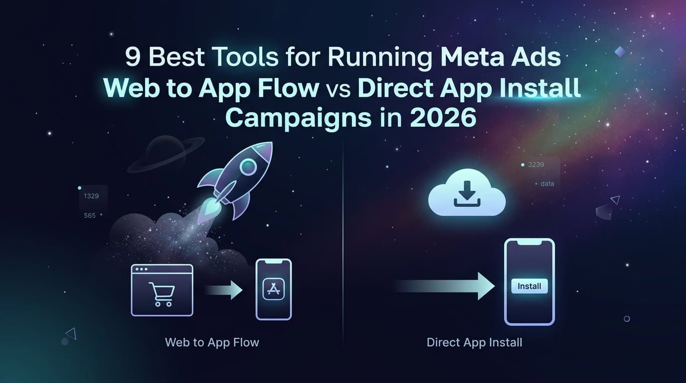 Featured image for: 9 Best Tools for Running Meta Ads Web to App Flow vs Direct App Install Campaigns in 2026