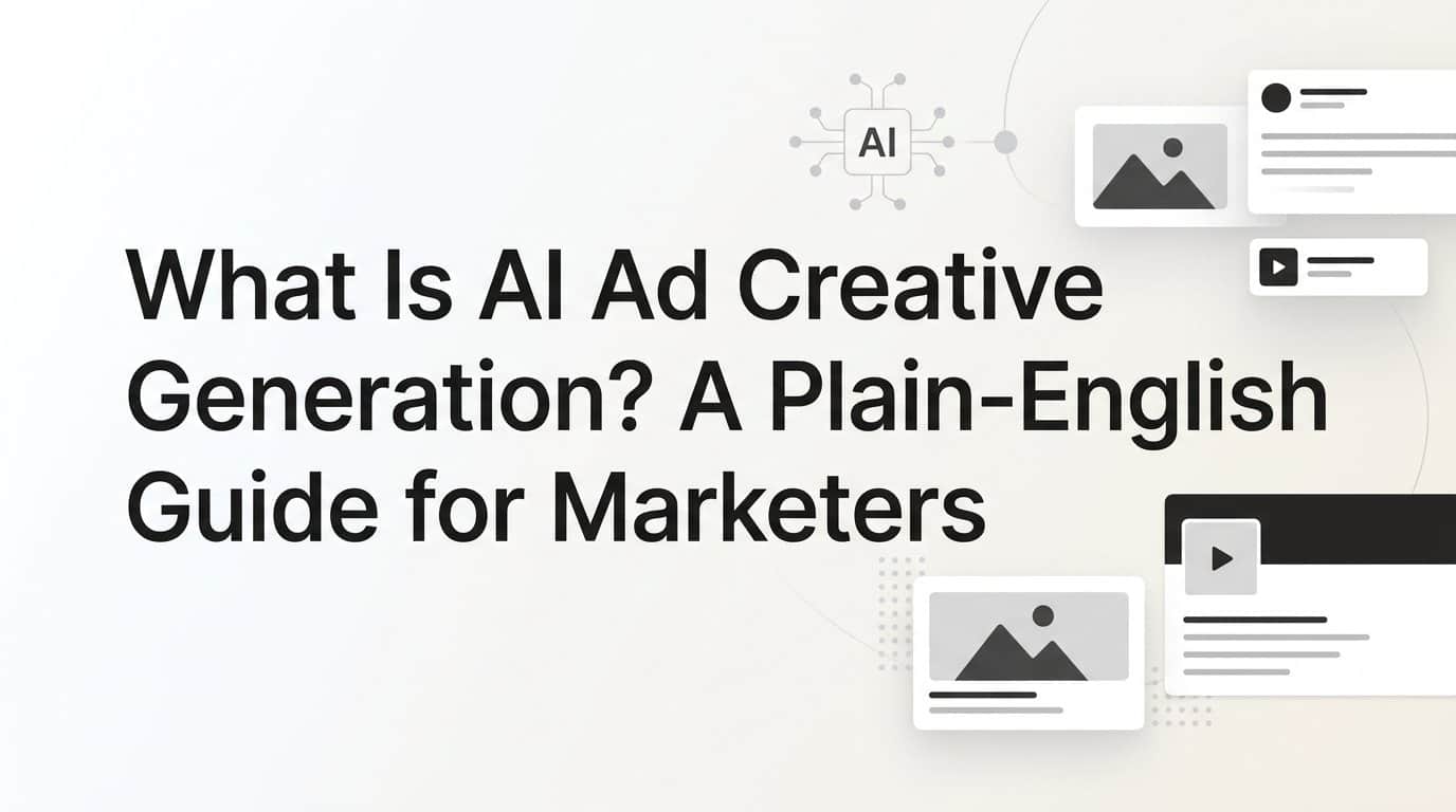 What Is AI Ad Creative Generation? A Plain-English Guide for Marketers