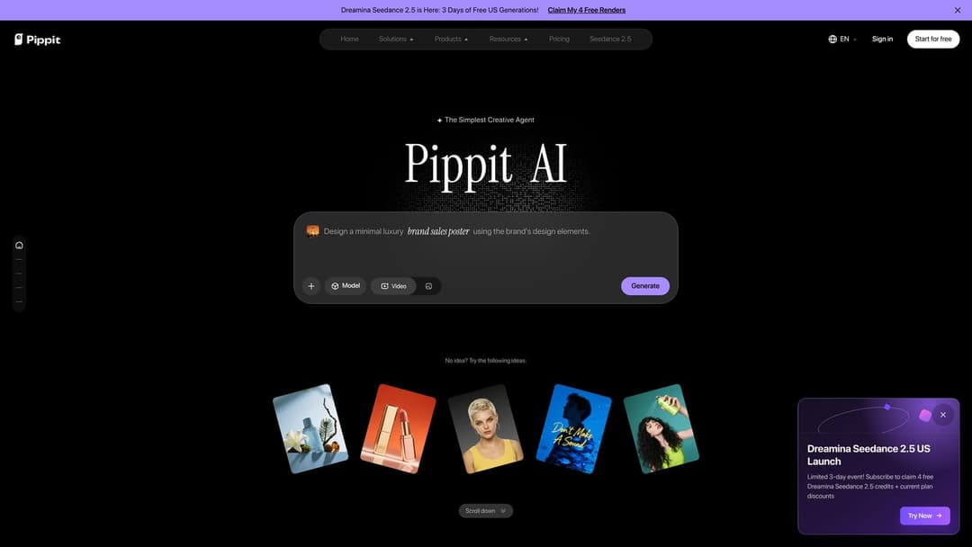 Screenshot of CapCut for Business website